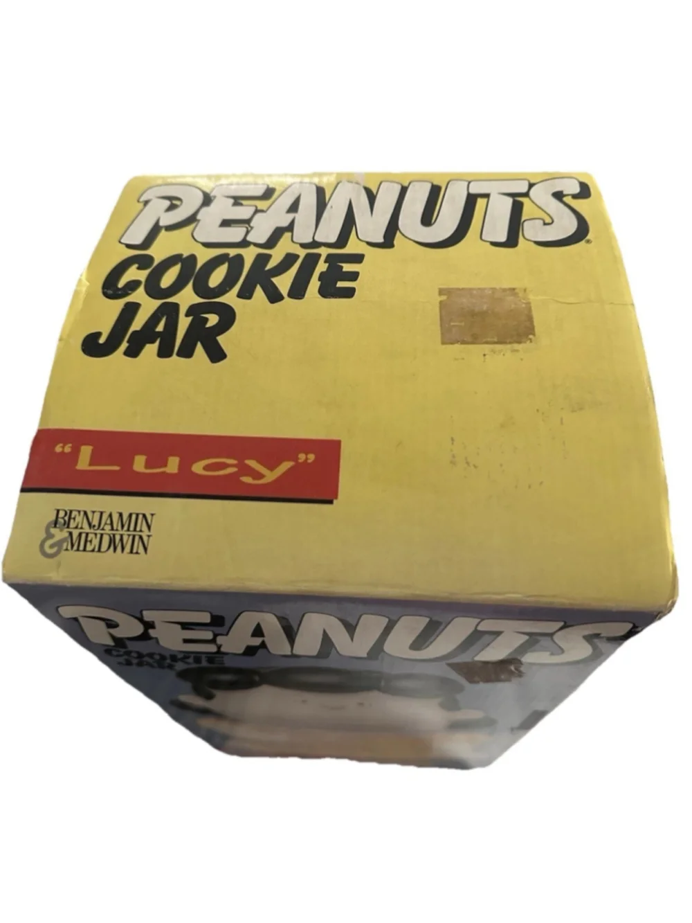 Vintage Benjamin & Medwin Ceramic Peanuts Lucy Van Pelt Cookie Jar NEW